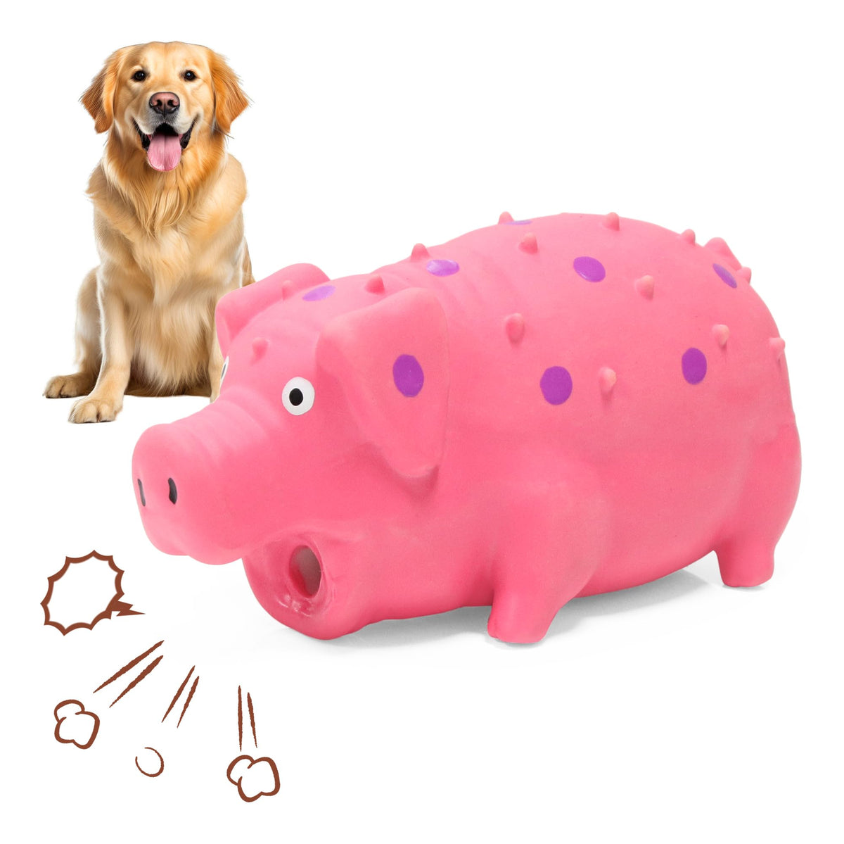 Quietschspielzeug Schwein aus Latex, 18 cm