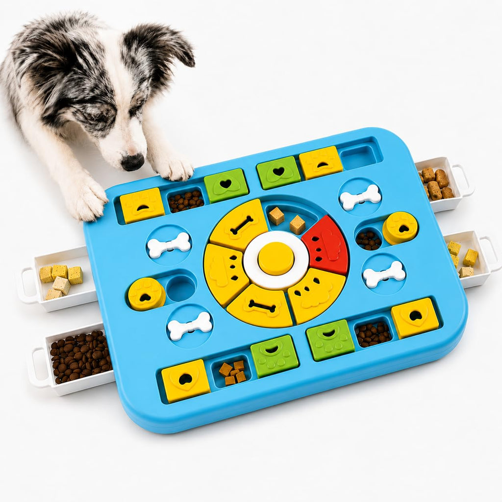 Intelligenzspiel mit Leckerli-Ausgabe, blau