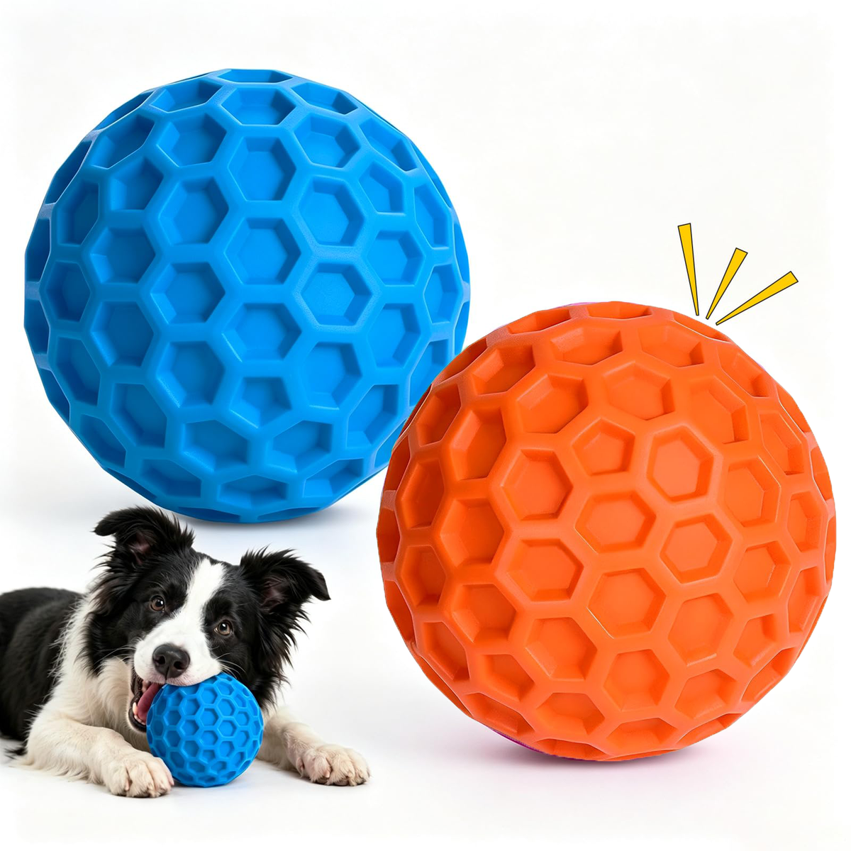 Quietschbälle für Hunde, 2er-Set